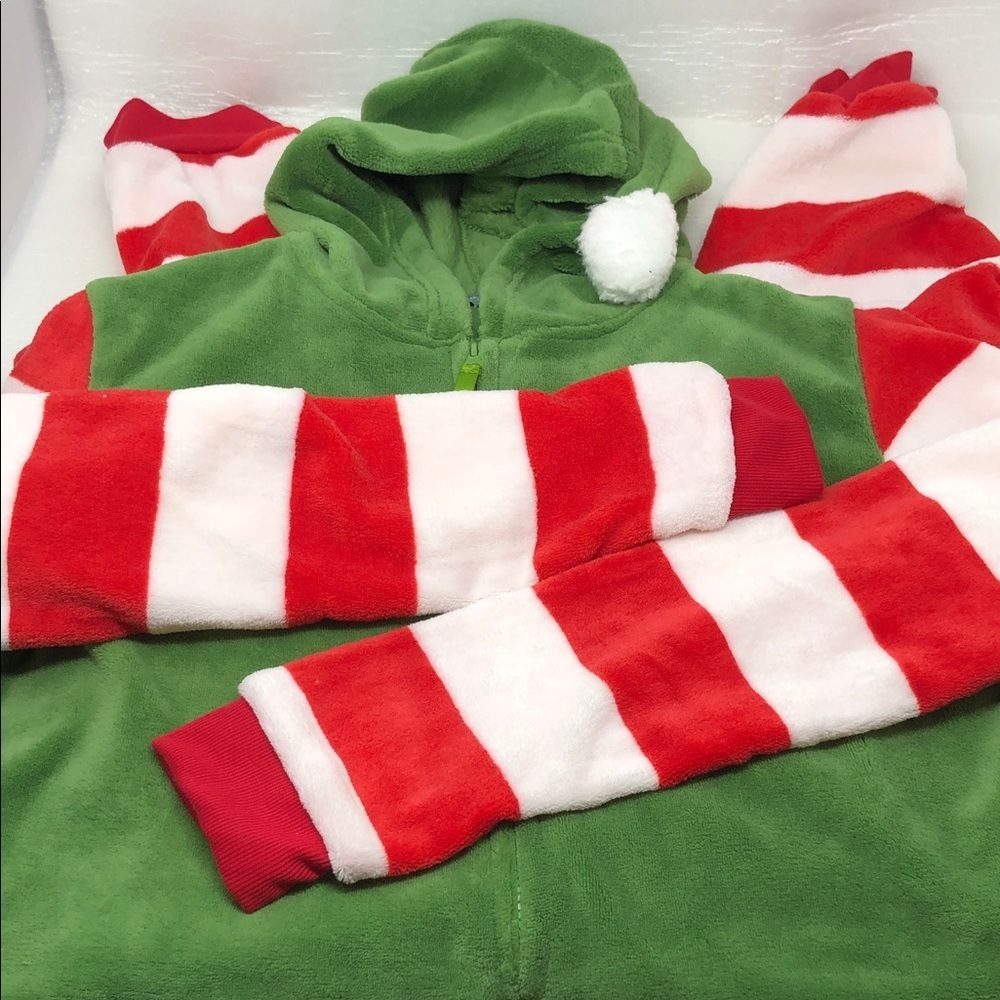 Loungeable One Piece Pajama Christmas Elf Super Soft Hooded Size MEDIUM - Picture 11 of 11
